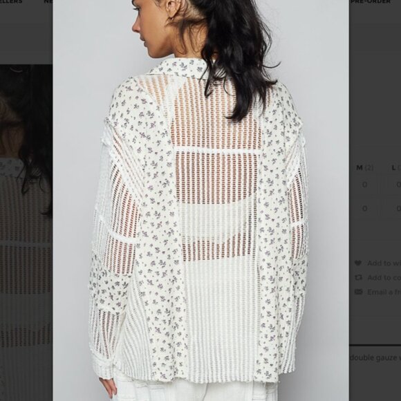 POL White Floral Button Down Shirt - Picture 3 of 4